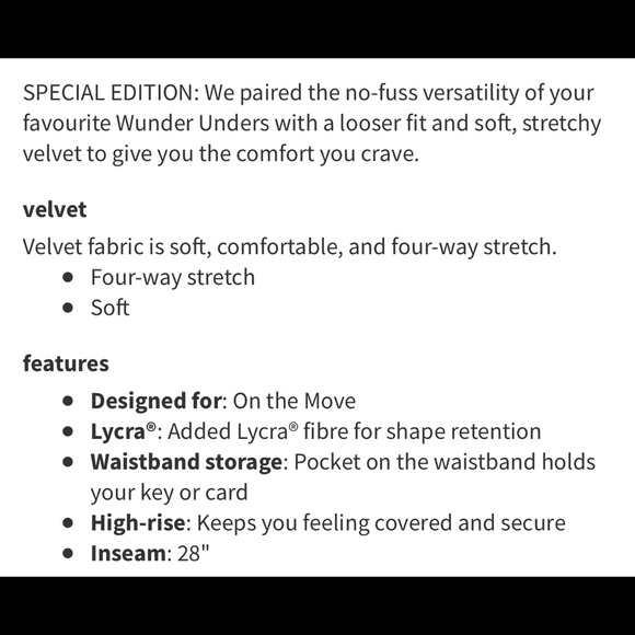 NWT Lululemon Wunder Lounge HR Tight 28” *V - Picture 7 of 7